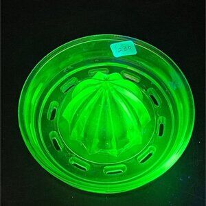 Vintage Uranium Glass Citrus Juicer – Depression Glass Green Lemon Reamer Dish